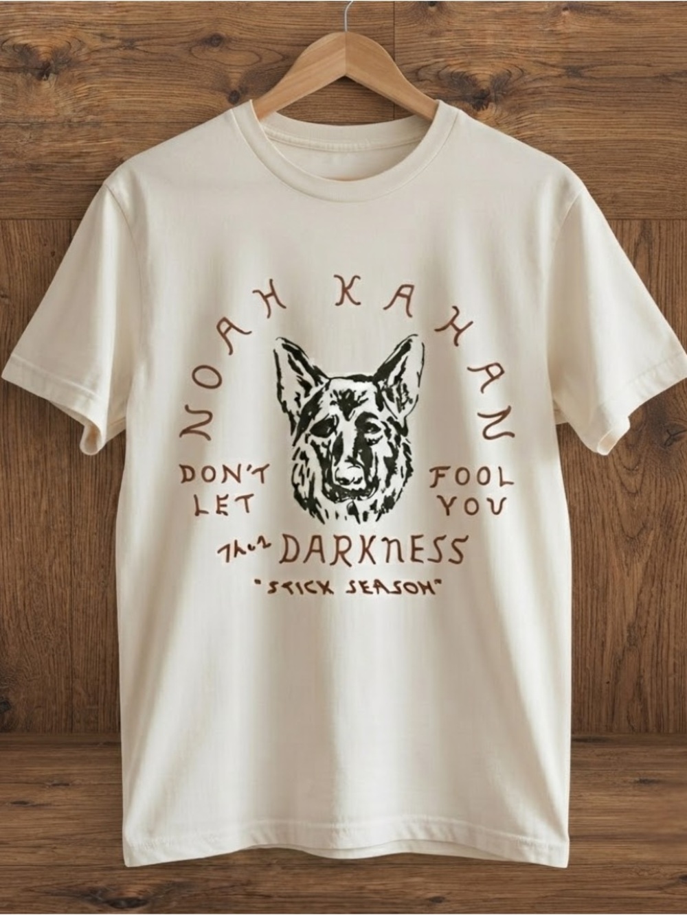 Noah Kahan Stick Season German Shepherd Dog Folk Pop Music Vintage T-Shirt